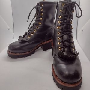 Women's Chippewa Logger insulated Leather boots, Black size 6M. L73045